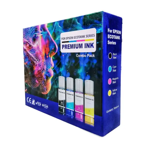[INK-EP-002] مجموعة حبر ايبسون ايكو تانك EPSON ECOTANK Series - جميع الألوان 🔵🔴🟡⚫